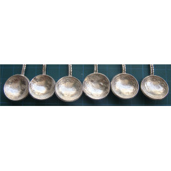 6 ea Ottoman Coins Fligree Tea Spoon_116