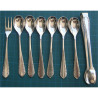 6 ea Tea Spoon, Sugar Tongue and Fork_123