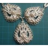 Fligree Necklace, Bracelet, Earring Set_152