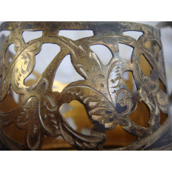 875 Damgalı Rus Savatlı Gümüş Cam Bardak Altlığı_185