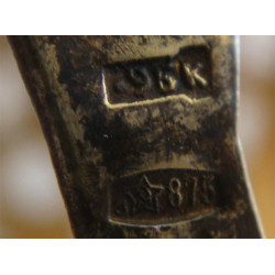 875 Damgalı Rus Savatlı Gümüş Cam Bardak Altlığı_185