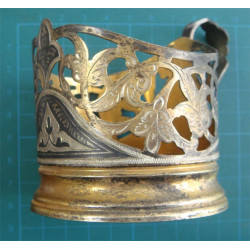 875 Damgalı Rus Savatlı Gümüş Cam Bardak Altlığı_185