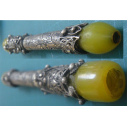 Osmanlı Dönemi Savatlı Gümüş Sigara Ağızlığı _59