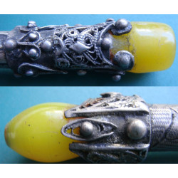 Osmanlı Dönemi Savatlı Gümüş Sigara Ağızlığı _59