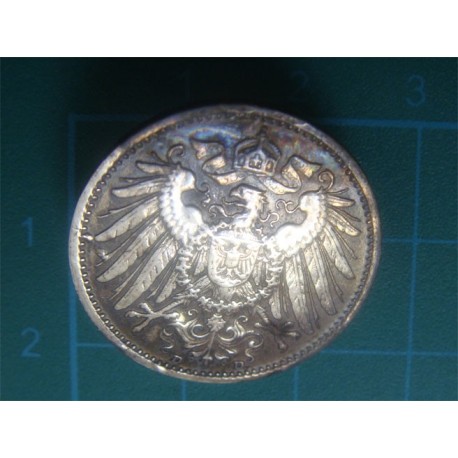 1914 German 1 Mark Silver Cufflink_190