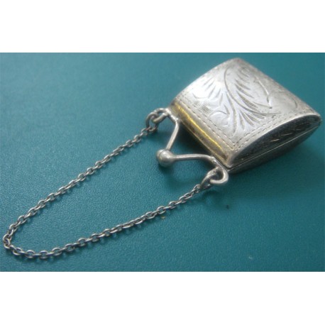 hand made small silver bag object_192
