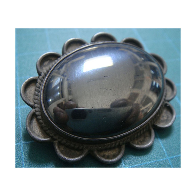 Hematite Stone Brooch_201