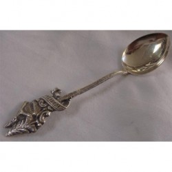 800K tree and house silver  tea spoon_52