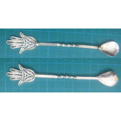 6 ea Fligree Tea Spoon_9