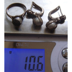 Midye Formunda İnci Küpe ve Yüzük_89