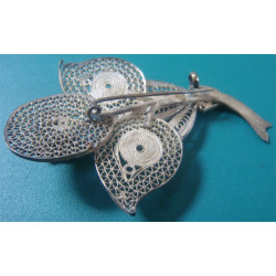 fligree flower SILVER BROOCH _50