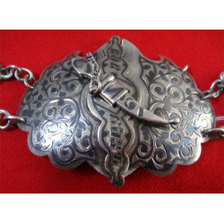 Russian Caucasian Silver Niello Belt_13