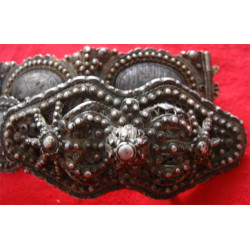 Ottoman Tugra Figured Silver Niello belt_15