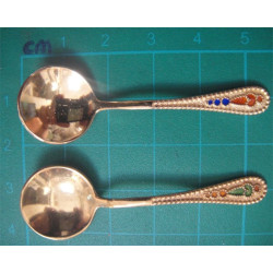 2 Adet Rus 875 Mineli Havyar Kaşığı_9