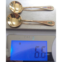 2 Adet Rus 875 Mineli Havyar Kaşığı_9