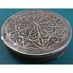 800K fligree silver box  compact with mirror_20