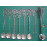 6 ea Ottoman Coin Tea Spoon, Lemon Fork and Sugar Tongue_220