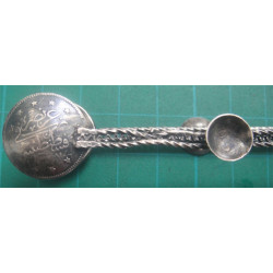 6 ea Ottoman Coin Tea Spoon, Lemon Fork and Sugar Tongue_220