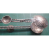 6 ea Ottoman Coin Tea Spoon, Lemon Fork and Sugar Tongue_220