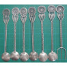 6 ea Ottoman Coin Tea Spoon, Lemon Fork and Sugar Tongue_220