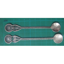 6 ea Ottoman Coin Tea Spoon, Lemon Fork and Sugar Tongue_220