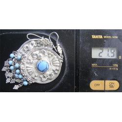 Turkuaz Taşlı Küpe_237