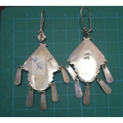 Doğal Taşlı Gümüş Küpe_17