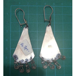 Mavi Taşlı Gümüş Küpe_20