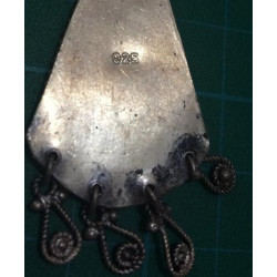 Mavi Taşlı Gümüş Küpe_20