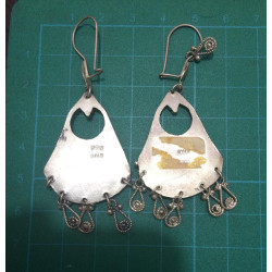 Mavi Taşlı Gümüş Küpe_23