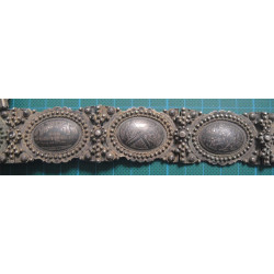 Ottoman Tugra Figured Silver Niello belt_15