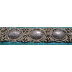 Ottoman Tugra Figured Silver Niello belt_15