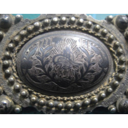 Ottoman Tugra Figured Silver Niello belt_15