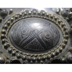 Ottoman Tugra Figured Silver Niello belt_15