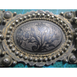 Ottoman Tugra Figured Silver Niello belt_15