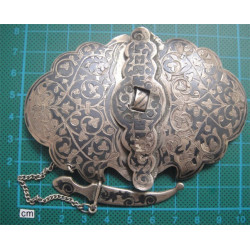 Russian 84 Silver Niello Belt Buckle_30