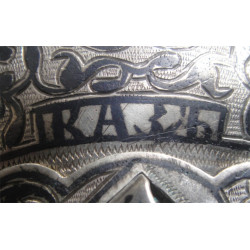 Russian Caucasus 84 Silver Niello Belt Buckle_46