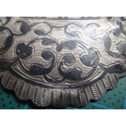 Russian Caucasus 84 Silver Niello Belt Buckle_46