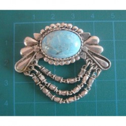 brooch with turquoise stone_81
