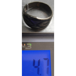 hand made SILVER NIELLO RING_78