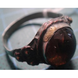 Old Amber Stone Ring_22