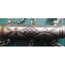 Osmanlı Paralı Savatlı Gümüş Cevşen Kabı_8