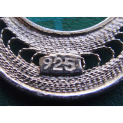 Türk Bayraklı Telkari Gümüş İğne_554