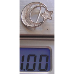 Türk Bayraklı Telkari Gümüş İğne_554