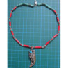 Turquoise and coral stone Necklace_265