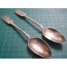 Bir Çift Rus 875 Ayar İşçilikli Tatlı Kaşığı_57