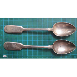 Bir Çift Rus 875 Ayar İşçilikli Tatlı Kaşığı_57