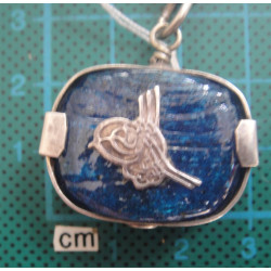 Tuğra ve Nazar Boncuklu Gümüş Anahtarlık_8