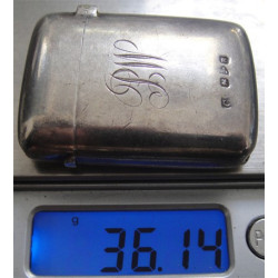 İngiliz Arslan Damgalı Gümüş Kibrit Kutusu