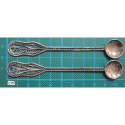 2 ea Ottoman Coin fligree Tea Spoon_238